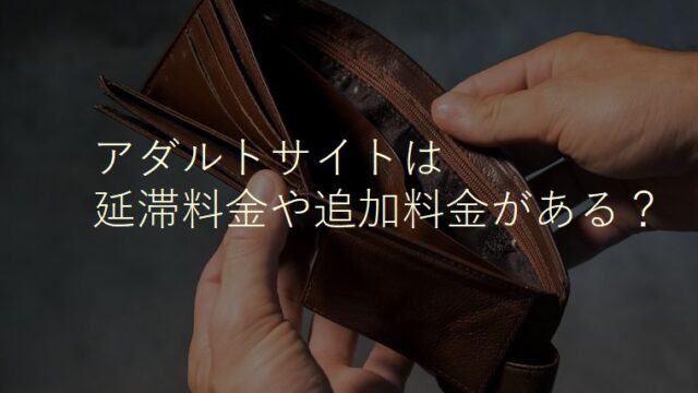 有料アダルトサイトは延滞料金や追加料金は発生しないのか？