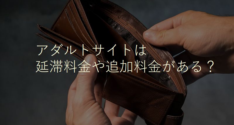 有料アダルトサイトは延滞料金や追加料金は発生しないのか？